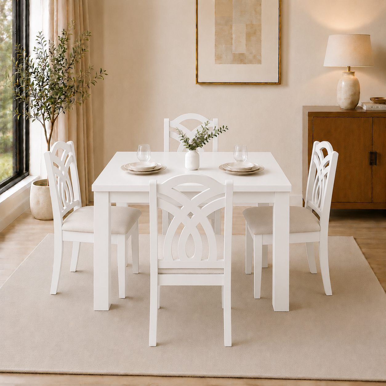 Comedor Elegante de 4 Sillas Standard