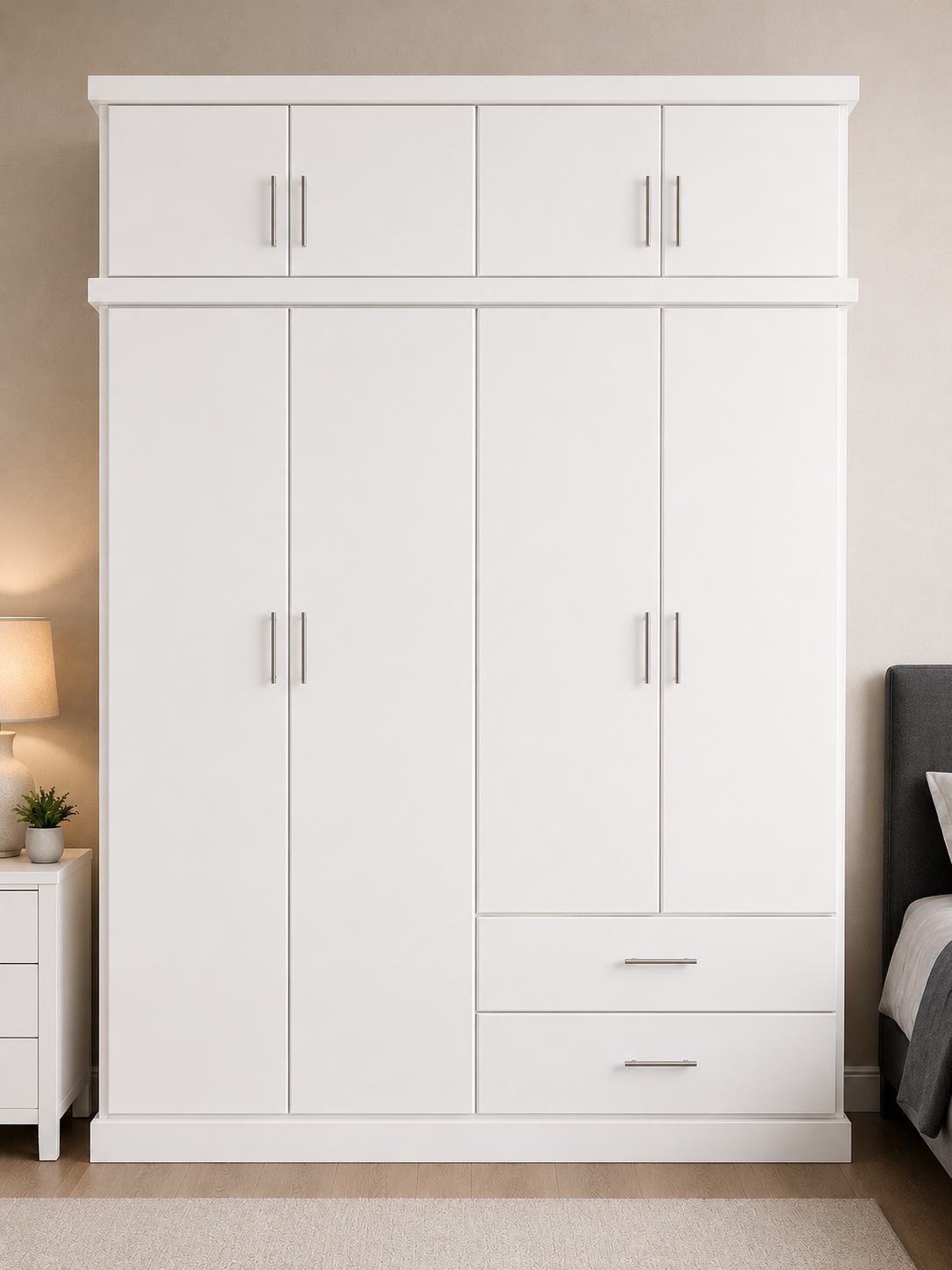 Closet Caleb de 4 Puertas con Maletero