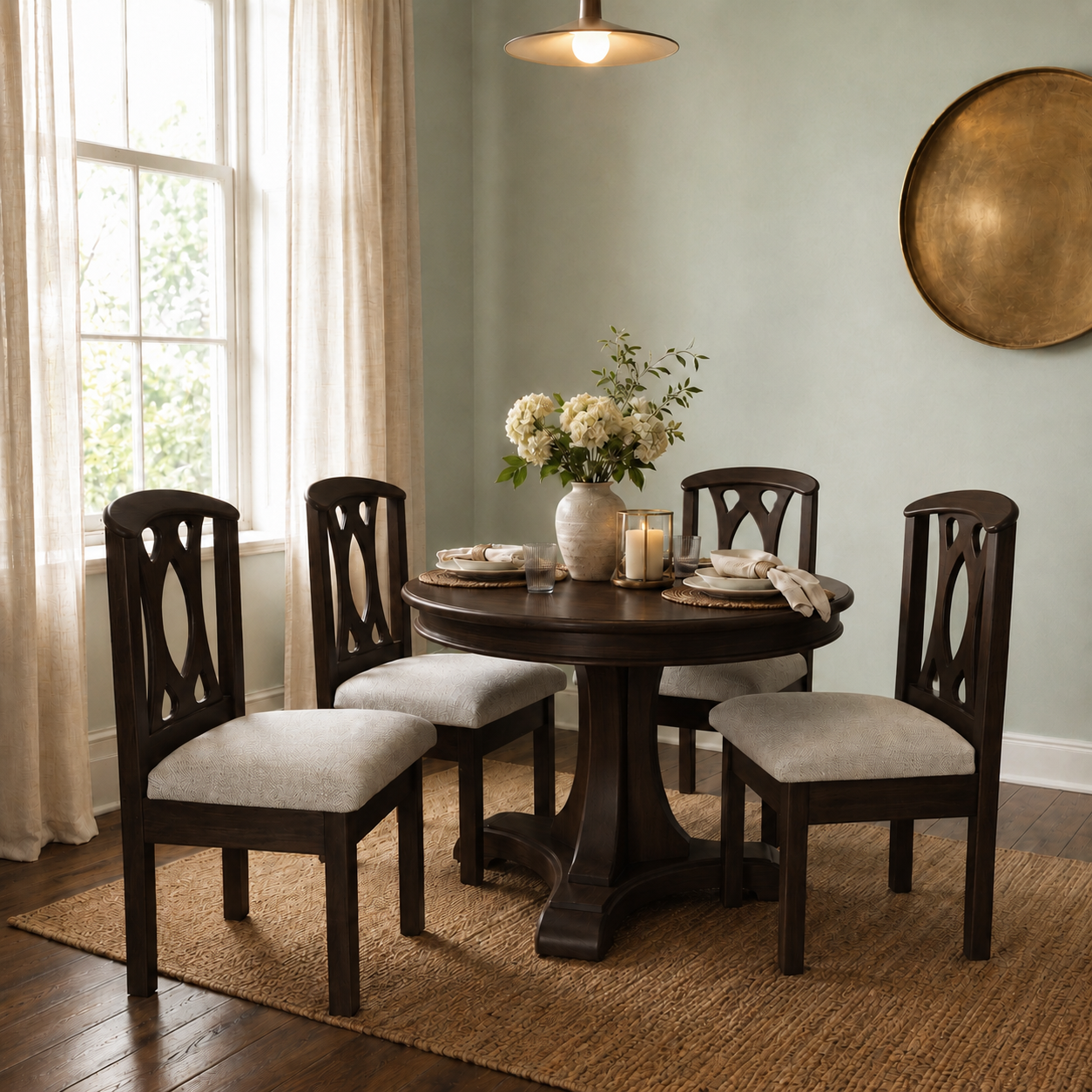 Comedor Redondo Paris de 4 Sillas