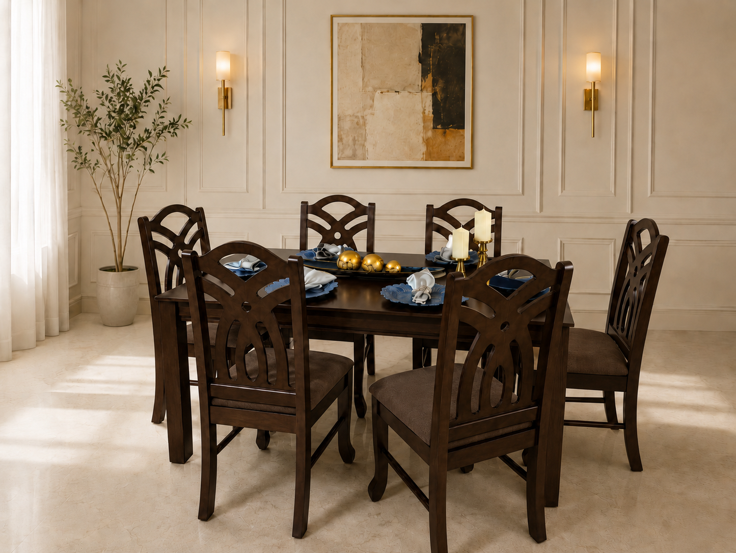 Comedor Elegante de 6 Sillas Standard