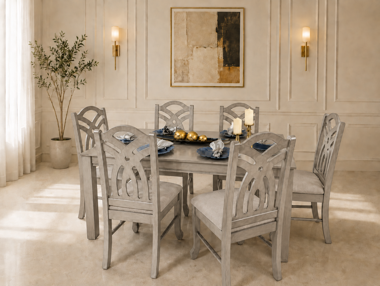 Comedor Elegante de 6 Sillas Standard
