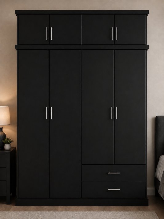 Closet Caleb de 4 Puertas con Maletero
