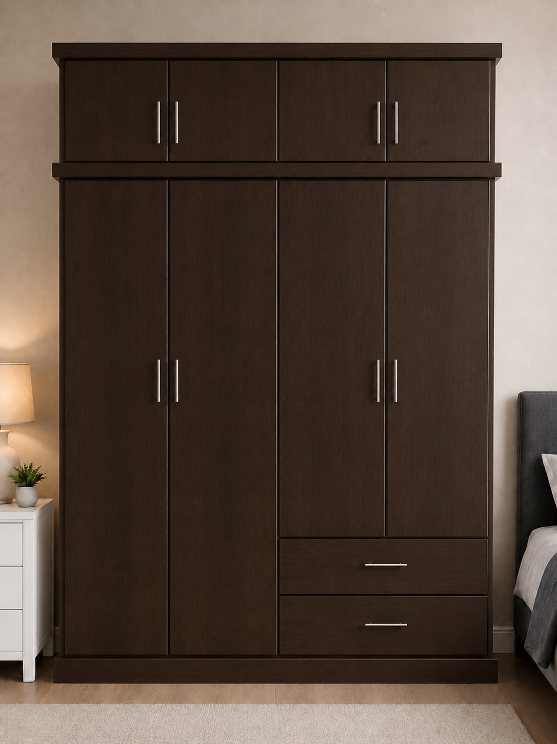 Closet Caleb de 4 Puertas con Maletero