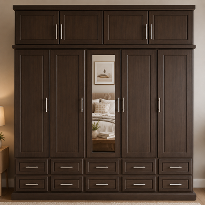 Closet Emy de 5 Puertas con Maletero