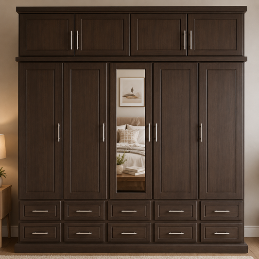 Closet Emy de 5 Puertas con Maletero