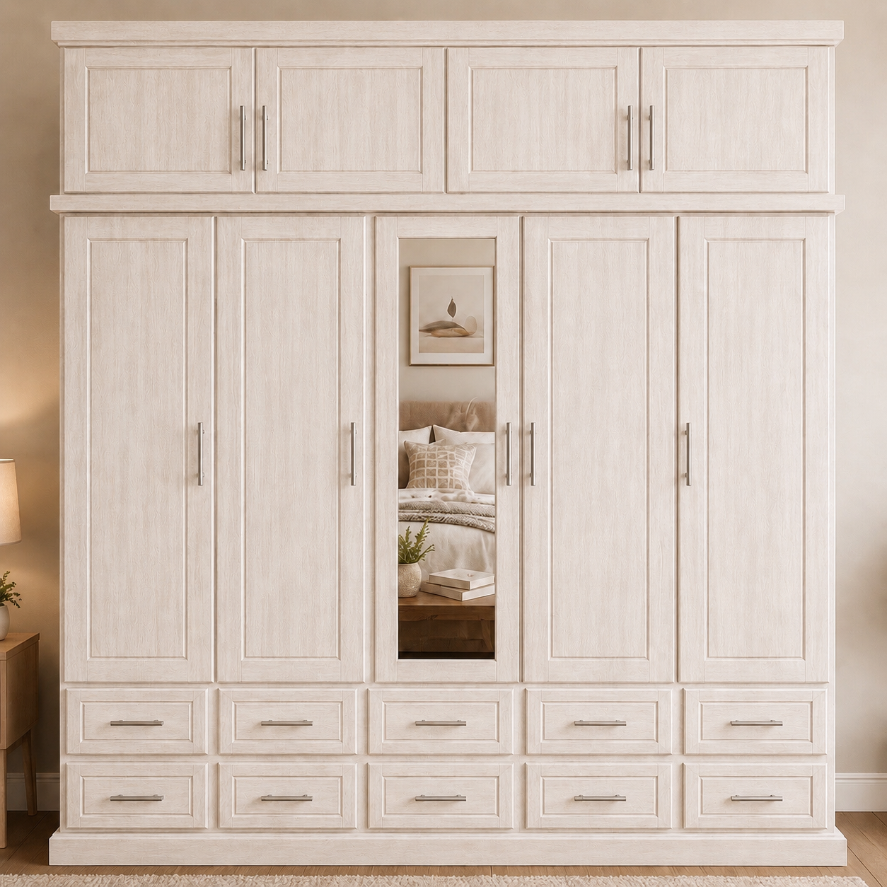 Closet Emy de 5 Puertas con Maletero