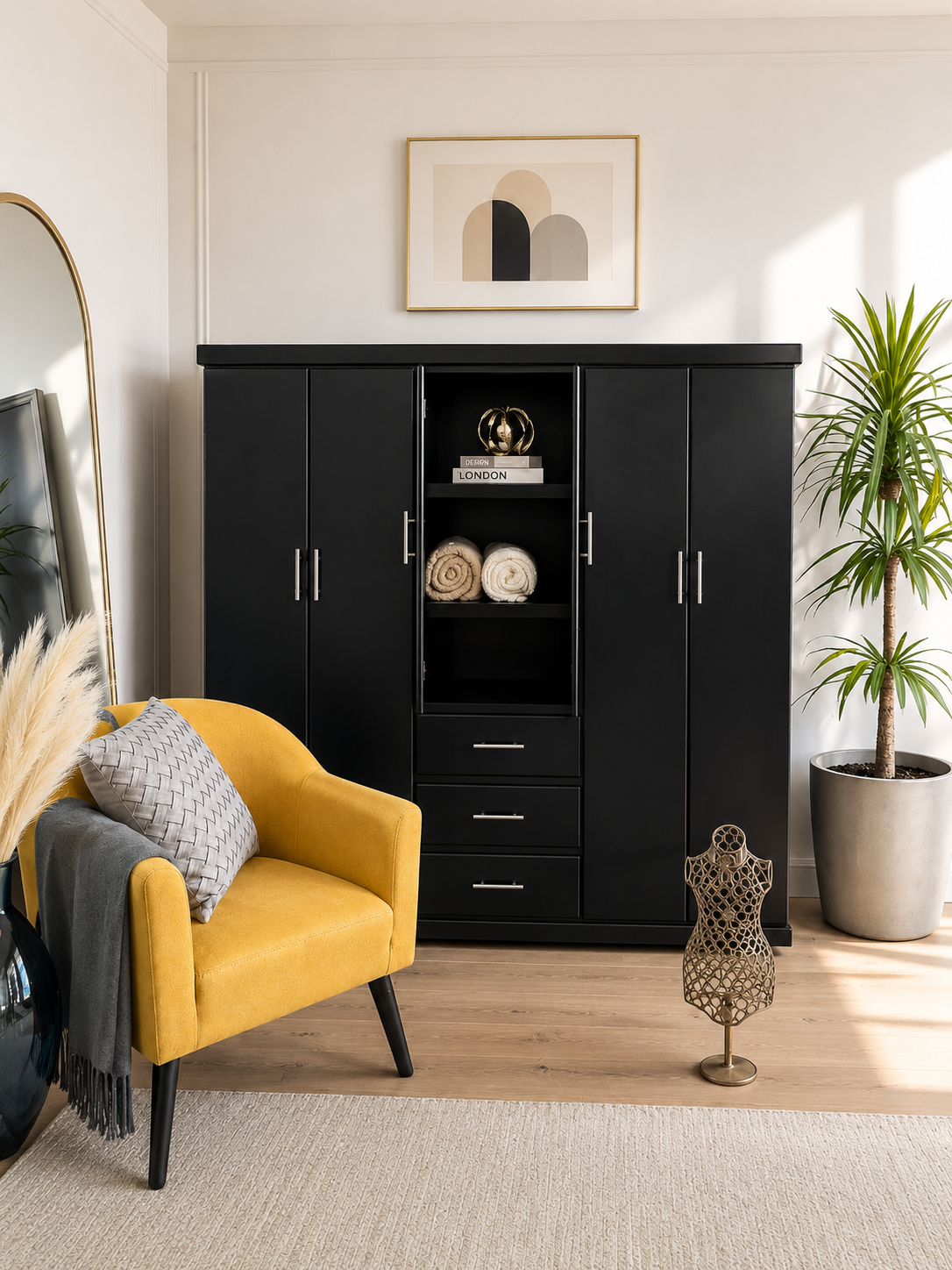 Closet Caleb de 70 con Puertas y Rieles